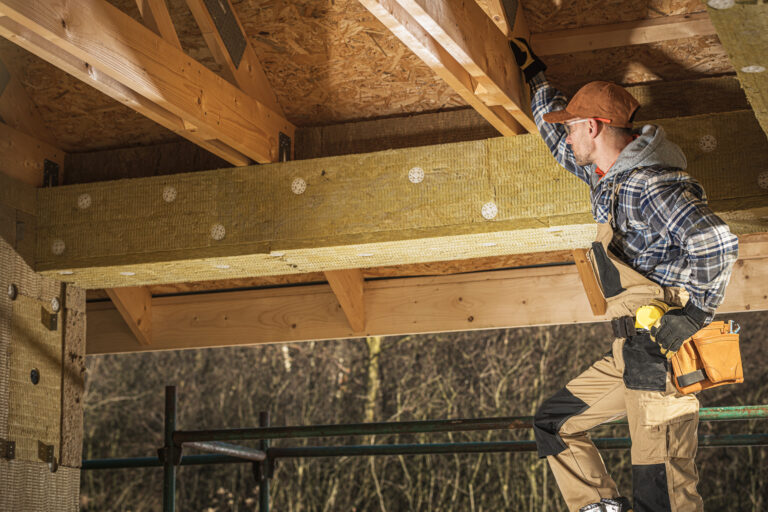 mineral wool wooden house construction insulation