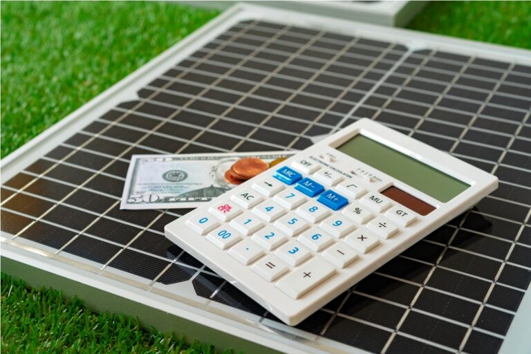 alternative energy solar power panel close up