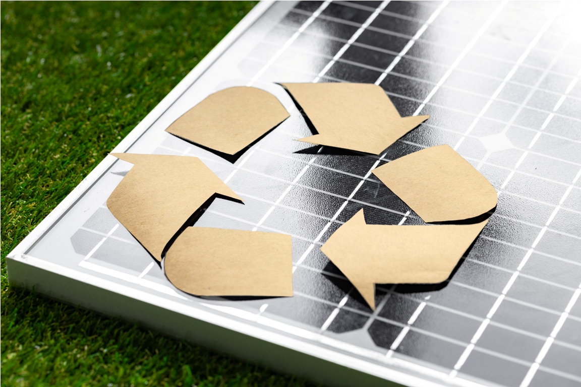alternative energy solar power panel close up