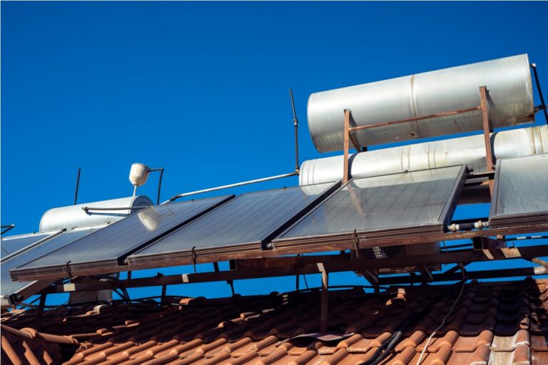 close up view of solar batteries and water tanks o 2023 04 10 19 47 45 utc