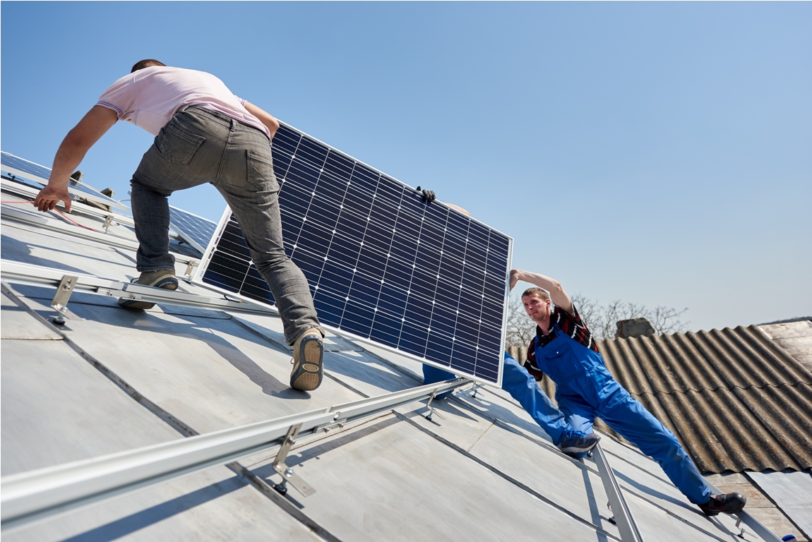 installing solar photovoltaic panel system on roof 2022 05 16 16 02 31 utc
