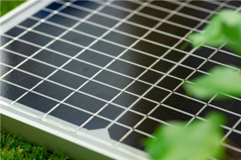 alternative energy solar power panel close up