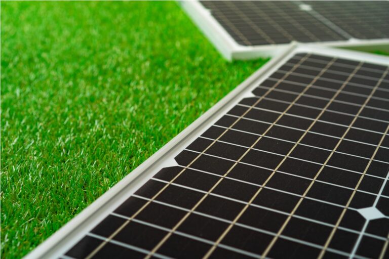 alternative energy solar power panel close up