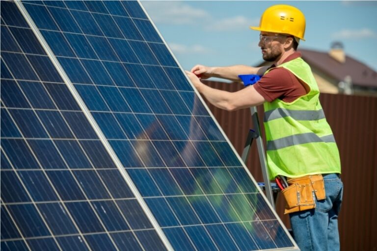engineer installing solar panel 2021 09 24 03 45 05 utc