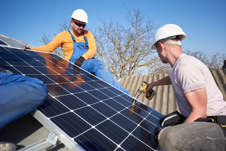 installing solar photovoltaic panel system on roof 2022 05 16 16 02 50 utc