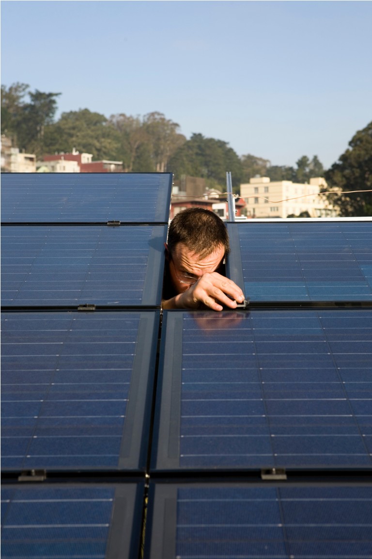 residential installation of solar panels