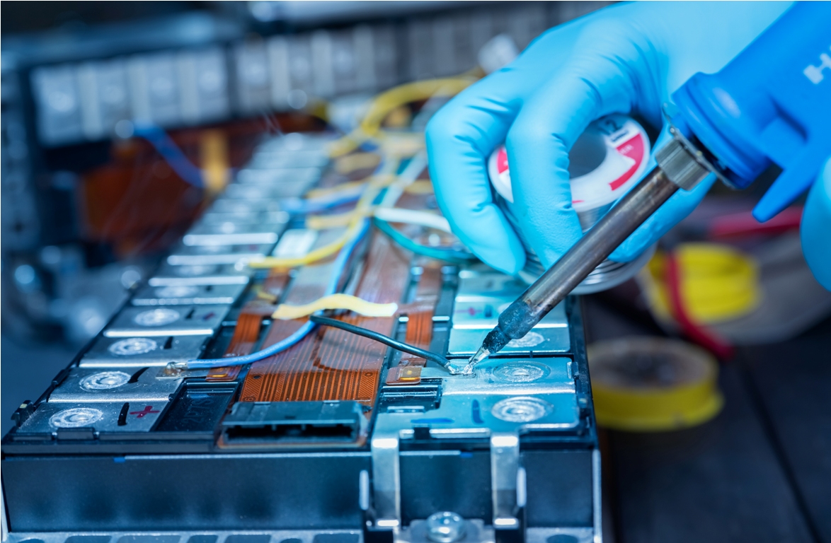 technician use soldering iron to solder metal and 2022 09 15 00 18 03 utc