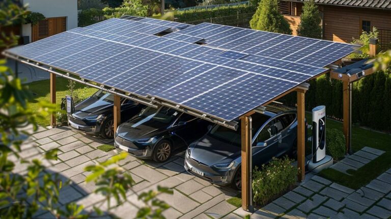 Carport solaire pour véhicules électriques