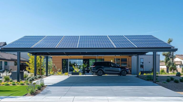Optimisez votre espace extérieur avec un carport solaire de 40m2